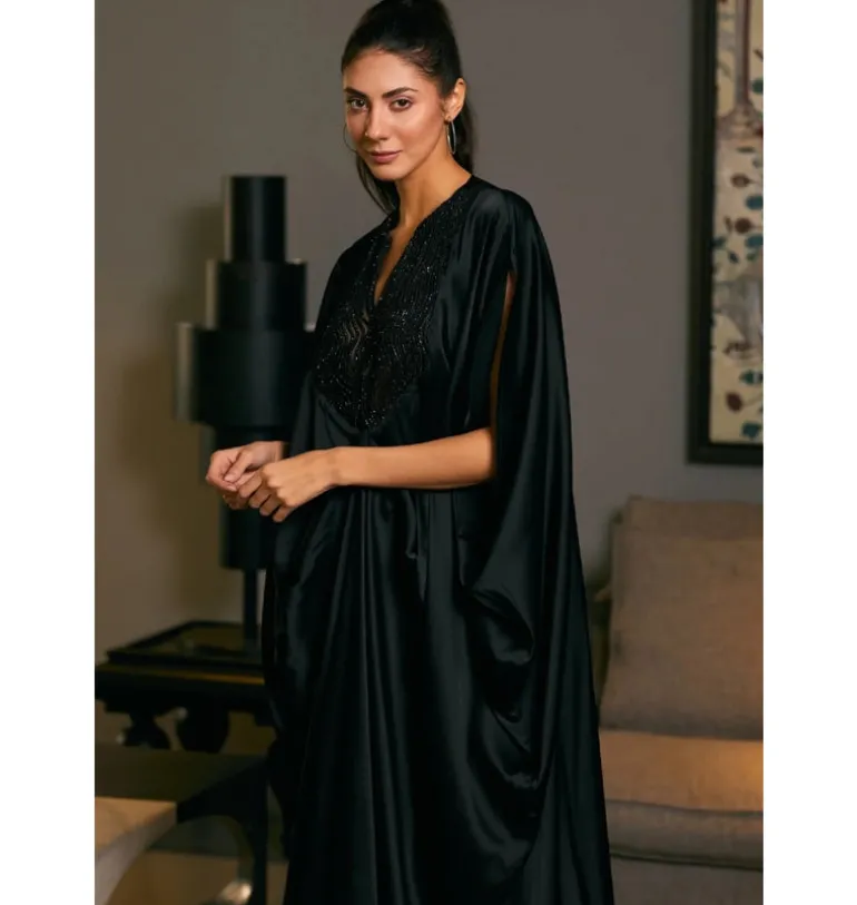 Goe Black Rope Kaftan