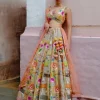 Gold Sequins Lehenga Set