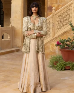 Gold Tissue Skirt Set