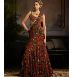 Golden Harvest Draped Sari Set