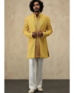 Golden Hour Jaal Luppi Button Kurta Set