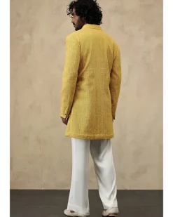 Golden Hour Jaal Luppi Button Kurta Set