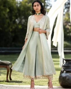 Gota Mukaish Jacket Set