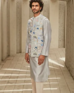 Gray Classic Kurta Set
