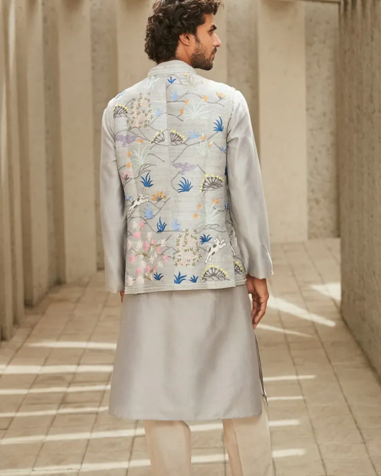 Gray Classic Kurta Set