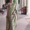 Green Embroidered Sari Set