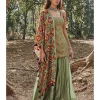 Green Embroidered Tunic Set