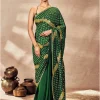 Green Palmscape Gota Sari Set