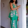 Green Peplum Sharara Set