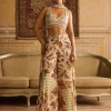 Green Print & Embroidered Sharara Set