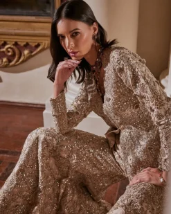 Grey Amor Jacket And Sharara Set