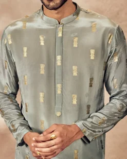 Grey Timber Tribe Kurta Set