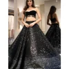 Grey To Black Ombre Sequins Lehenga Set