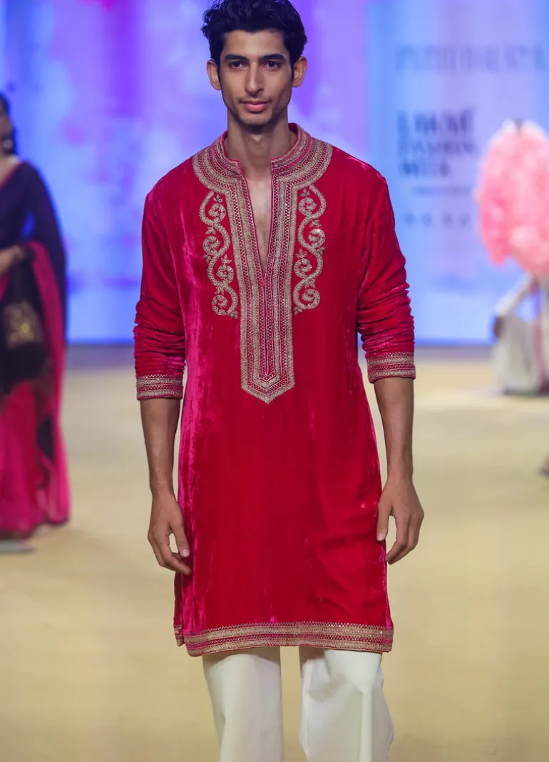 Gulabi Gulaal Embroidered Kurta Set
