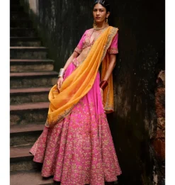 Gutha Phool Lehenga Set