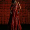 Hazel Brick Red Skirt Set
