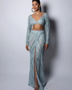 Ice Deep Blue Nina Skirt Set