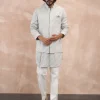 Ice Grey Nerds Kora Nehru Jacket Set