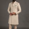 Inara Champagne Achkan Set