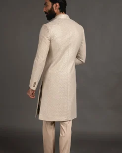 Inara Champagne Achkan Set