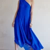 Indigo One Shoulder Dress