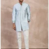 Ivory - Powder Blue Maze Foe Kurta Set