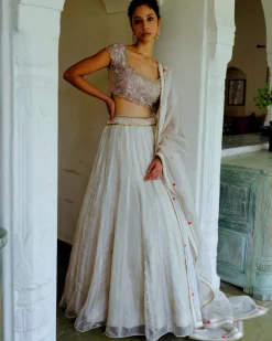Ivory & Blush Lehenga Set