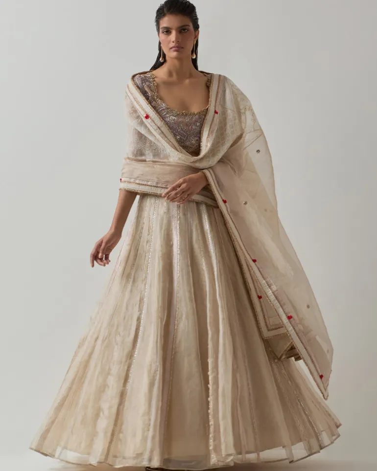 Ivory & Blush Lehenga Set