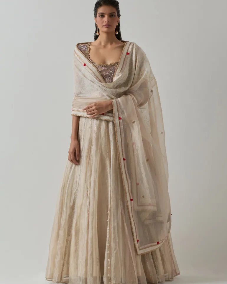 Ivory & Blush Lehenga Set
