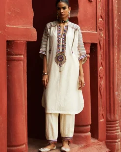 Ivory Breezy Kaftan Kurta Set