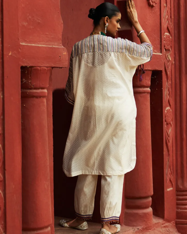 Ivory Breezy Kaftan Kurta Set
