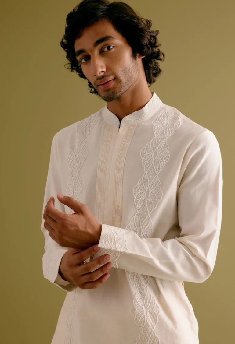 Ivory Dori Embroidered Kurta Set