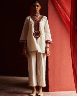 Ivory Embroidered Co-Ord Set