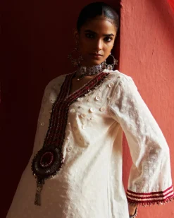 Ivory Embroidered Co-Ord Set