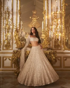 Ivory Floral Lehenga Set