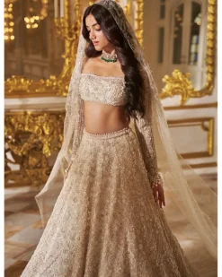 Ivory Floral Lehenga Set