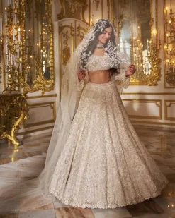 Ivory Floral Lehenga Set
