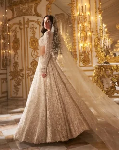 Ivory Floral Lehenga Set