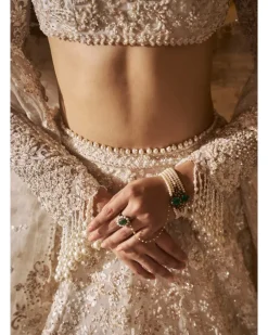 Ivory Floral Lehenga Set