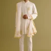 Ivory Front-Open Dori Embroidered Kurta Set