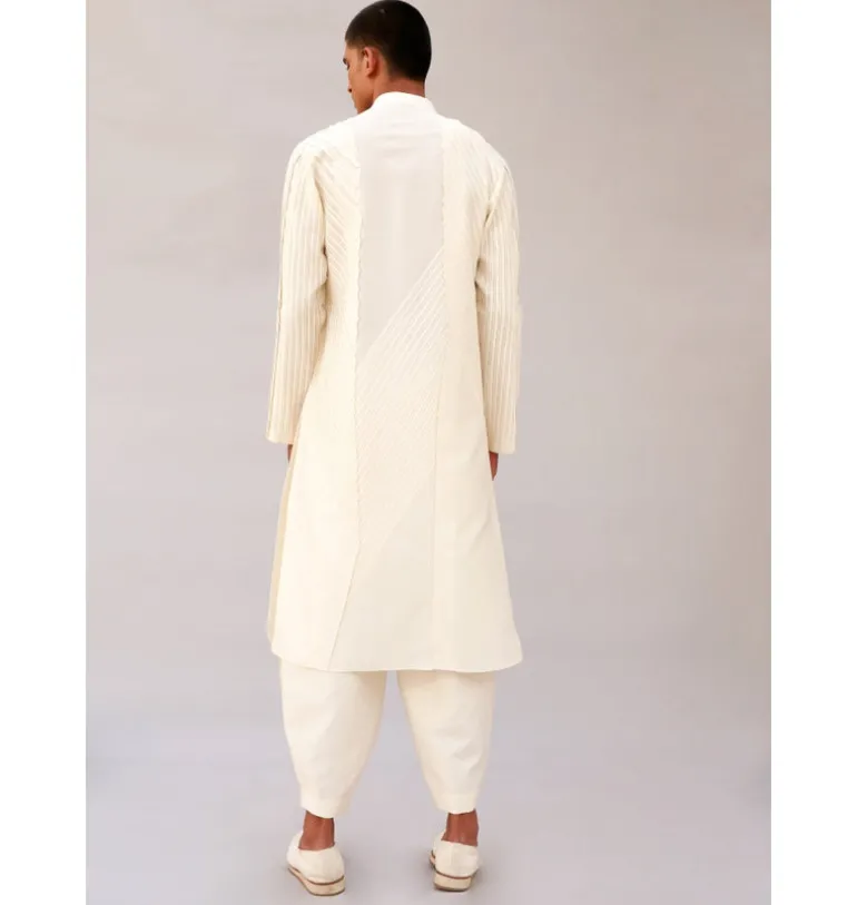 Ivory Geometric Kurta Set
