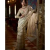 Ivory Gold Gota Patti Sari