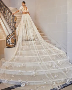 Ivory Gold Three-Dimensional Lehenga Set