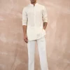 Ivory Half Moon Aari Kurta Shirt Set
