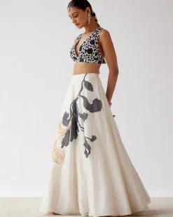 Ivory Hand Painted Lehenga Set