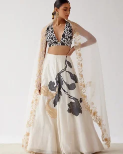 Ivory Hand Painted Lehenga Set