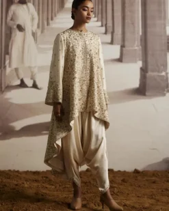 Ivory High-Low Style Kurta