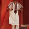 Ivory Long Kaftan Kurta Set