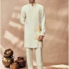 Ivory Palm Blooms Kurta