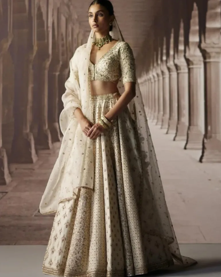 Ivory Panel Lehenga